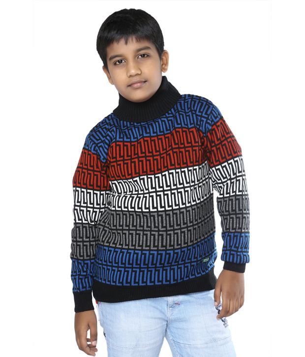 Duke Multi Color High Neck Sweater For 