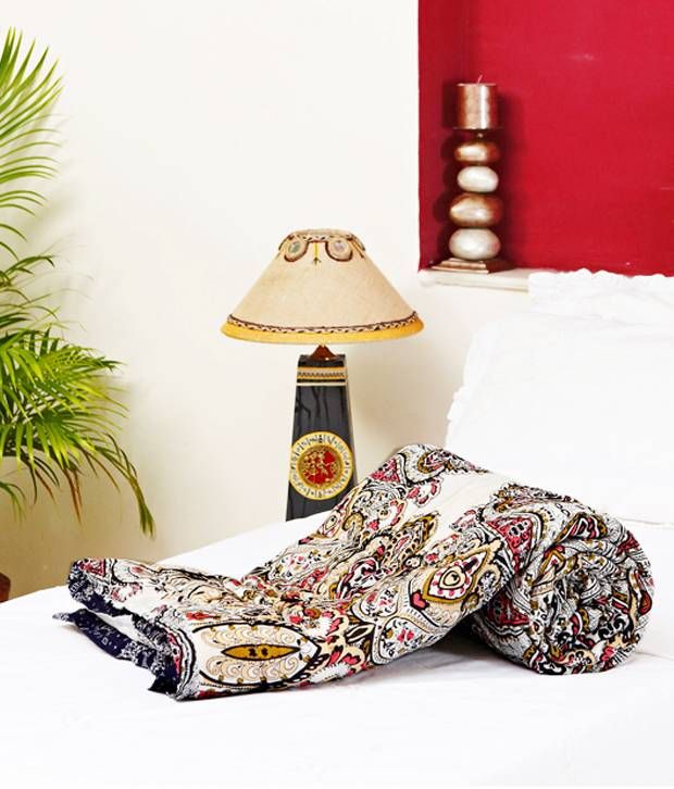 Aapno Rajasthan Paisley Design Quilted Single Soft Cotton Razai Buy