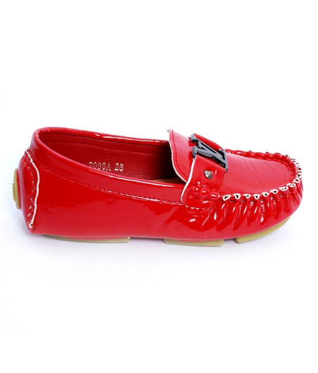 Do Bhai Shoebazaar Red Loafers For Kids 
