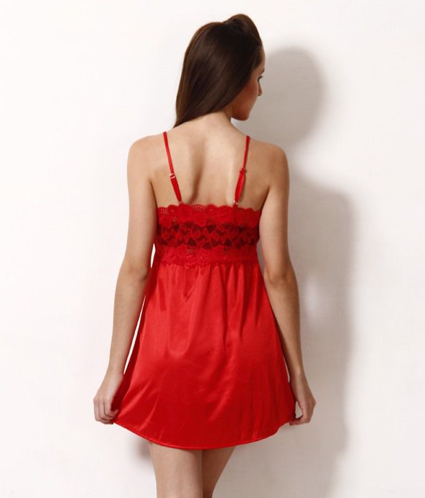 Buy Affair Red Lycra One Piece Nighty Online at Best Prices in India ...