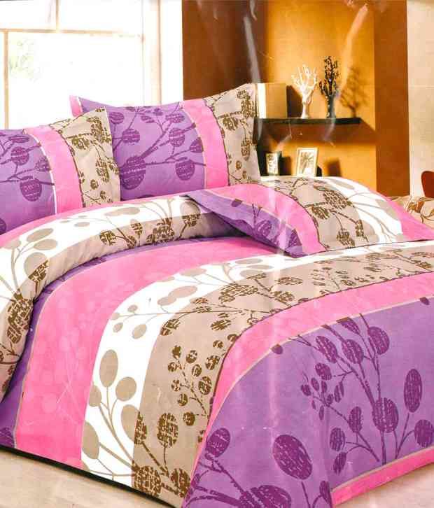 Arshiya Imported Korean Set of 2 Double Bed Sheets & 4 Pillows Covers