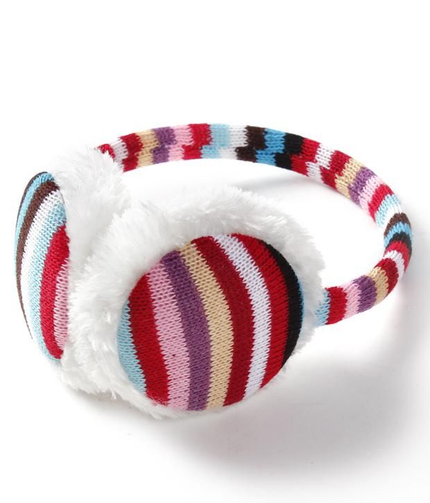     			Bizarro.in Vibrant Horizontal Striped Ear Warmer