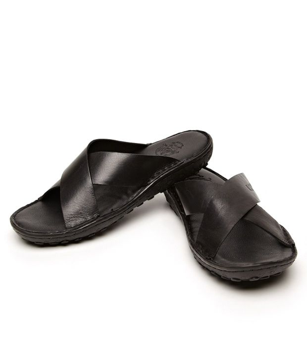 U.S. Polo Assn. Black Contemporary leather Slippers Price in India- Buy ...