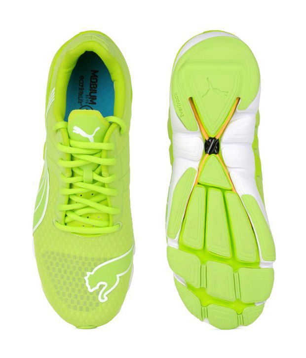 Puma Neon Green Lace-up Running Shoes - Buy Puma Neon Green Lace-up ...