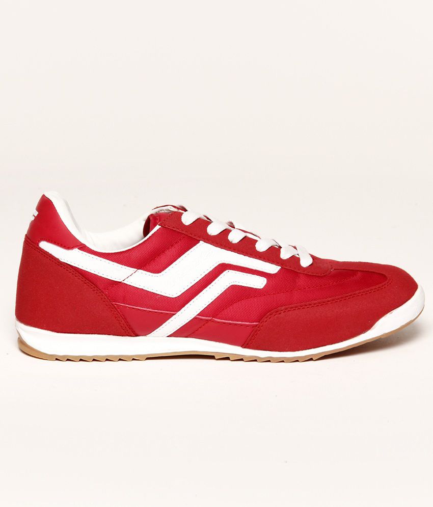 F-Sports Bright Red & White Sports Shoes - Buy F-Sports Bright Red ...