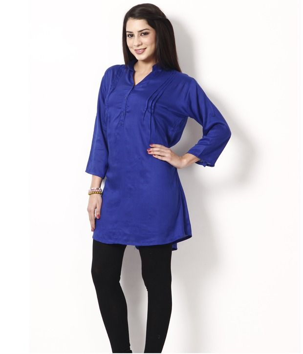 royal blue blue kurti combination