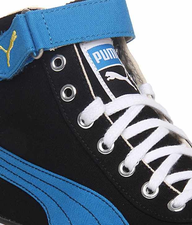 puma black shiny shoes