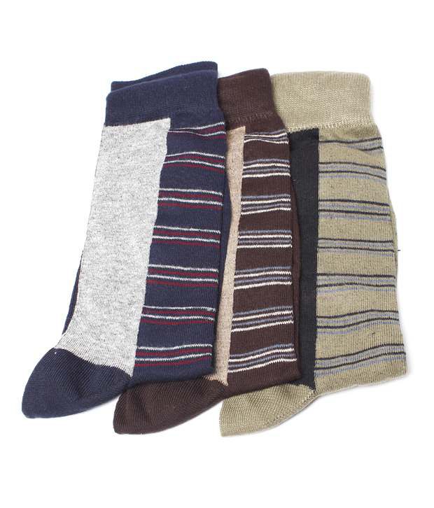 Amaze Casual Wear Full Length Socks For Men-Pack of 3 Pairs: Buy Online ...