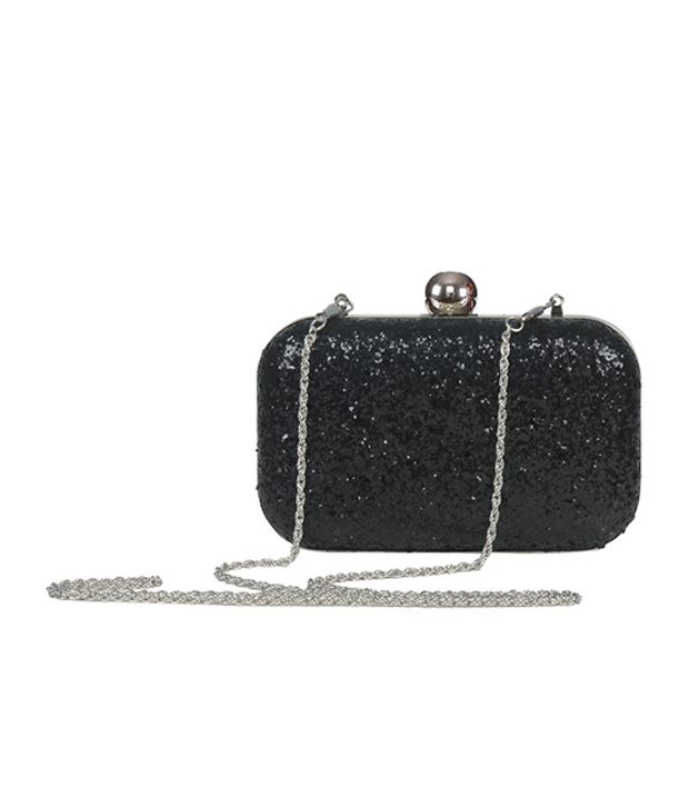 black glitter handbag
