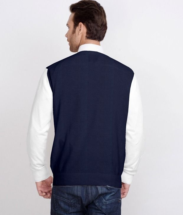 ALX New York Dark Blue Sleeveless Sweater ALX New York Dark Blue Sleeveless Sweater