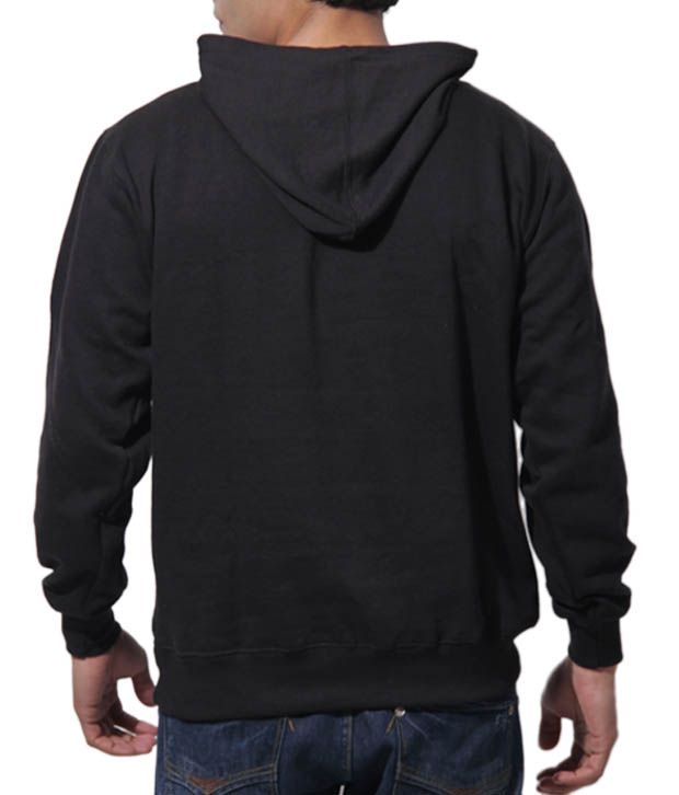 Weardo Black Hooded Non Zipped Sweatshirt - Buy Weardo Black Hooded Non ...