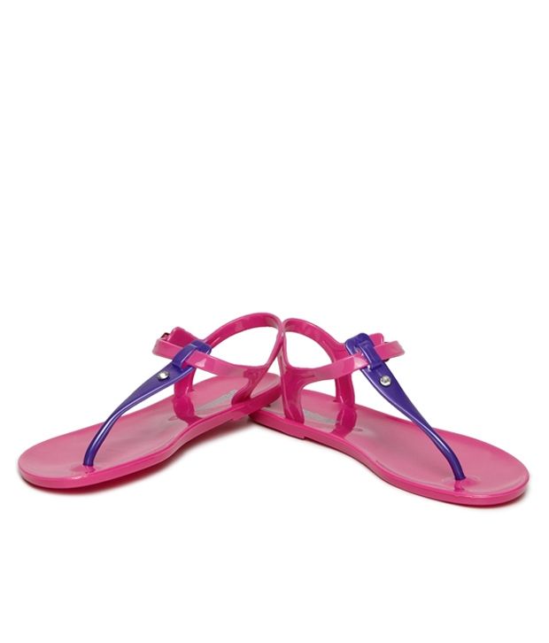 Go Bahamas Diamante Inset Strap Flip-Flops in Pink Price in India- Buy Go Bahamas Diamante Inset 