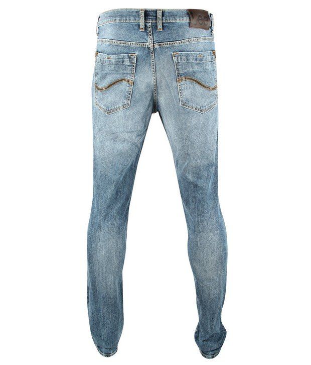 light blue faded jeans