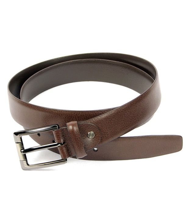 Bonjour Men's Cherry Brown Leather Belt: Buy Online at Low Price in ...