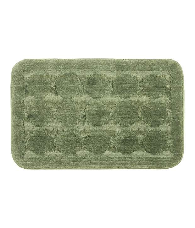 Bianca Plain Rubber Back Bath Mat Olive Green Buy Bianca Plain