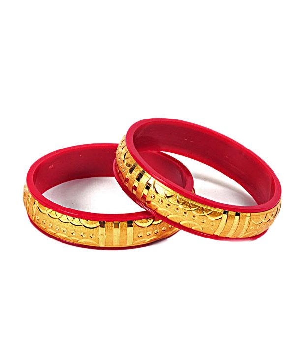 red golden bangles