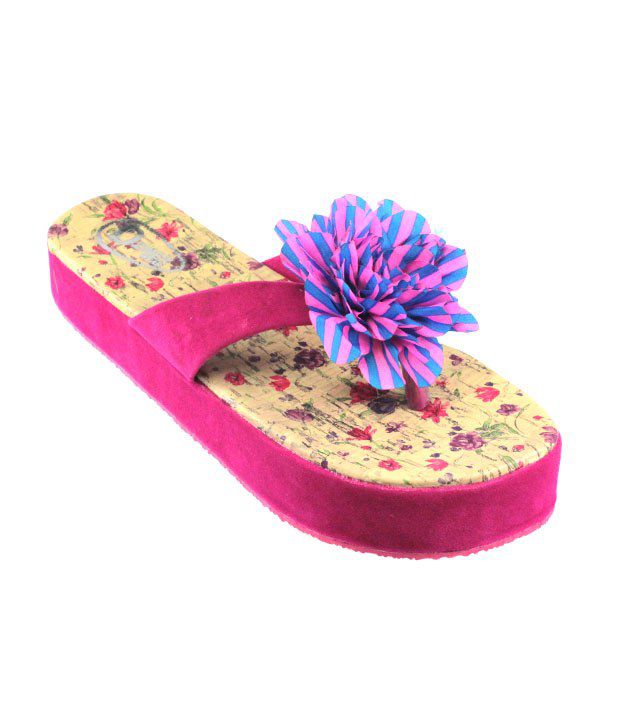 flip flops with flowers on them