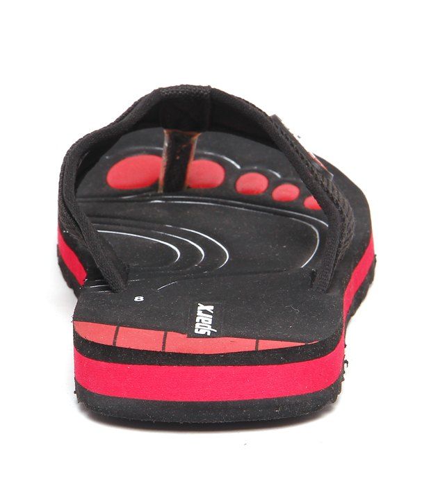 Sparx Comfortable Black & Red Flip Flops Price in India- Buy Sparx Comfortable Black & Red Flip 