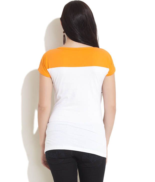 Buy RIOT Orange Poly Cotton T-Shirt Online at Best Prices in India ...