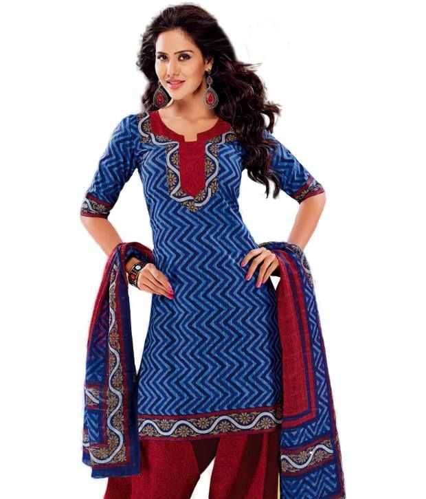 cotton unstitched churidar materials
