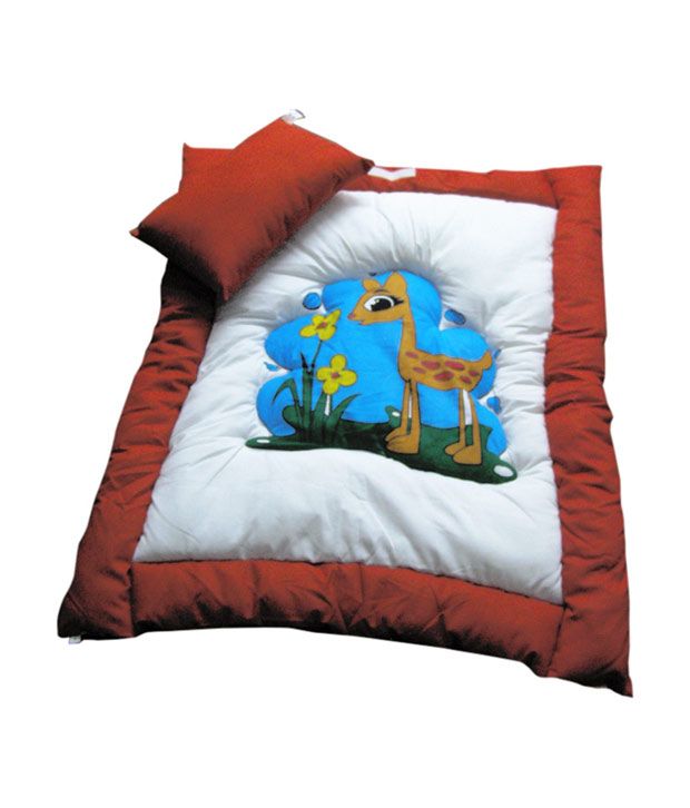 Jinglers Red Super Cotton Rich Baby Bed baby sleeping bed sheet Buy