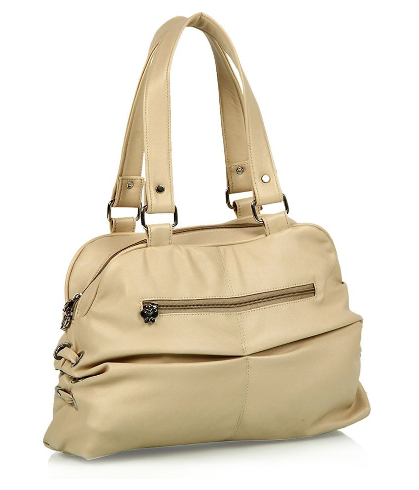 beige shoulder purse