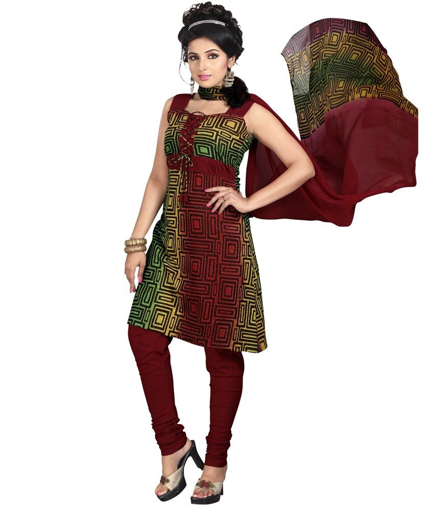 Karishma Suits Pink Cotton Unstitched Dress Material - Buy Karishma Suits Pink Cotton Unstitched 