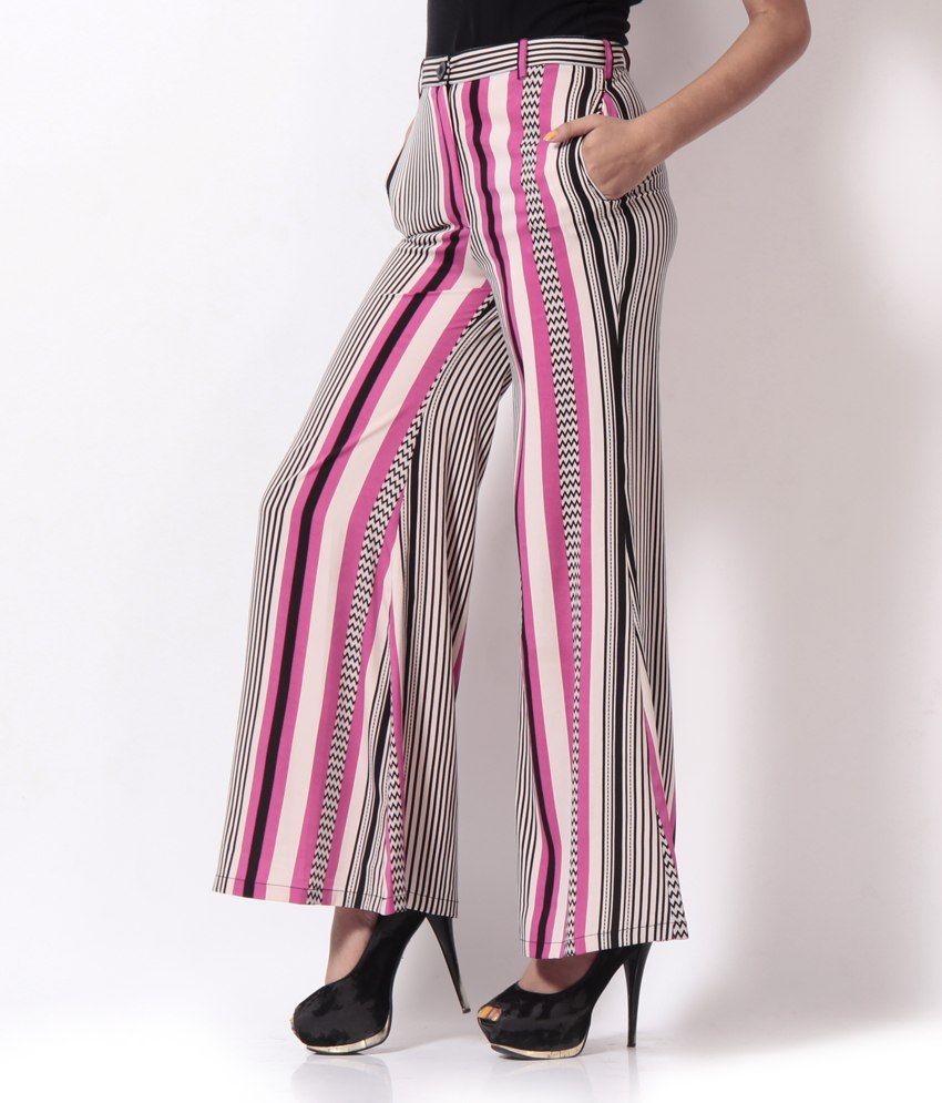 striped cotton palazzo pants