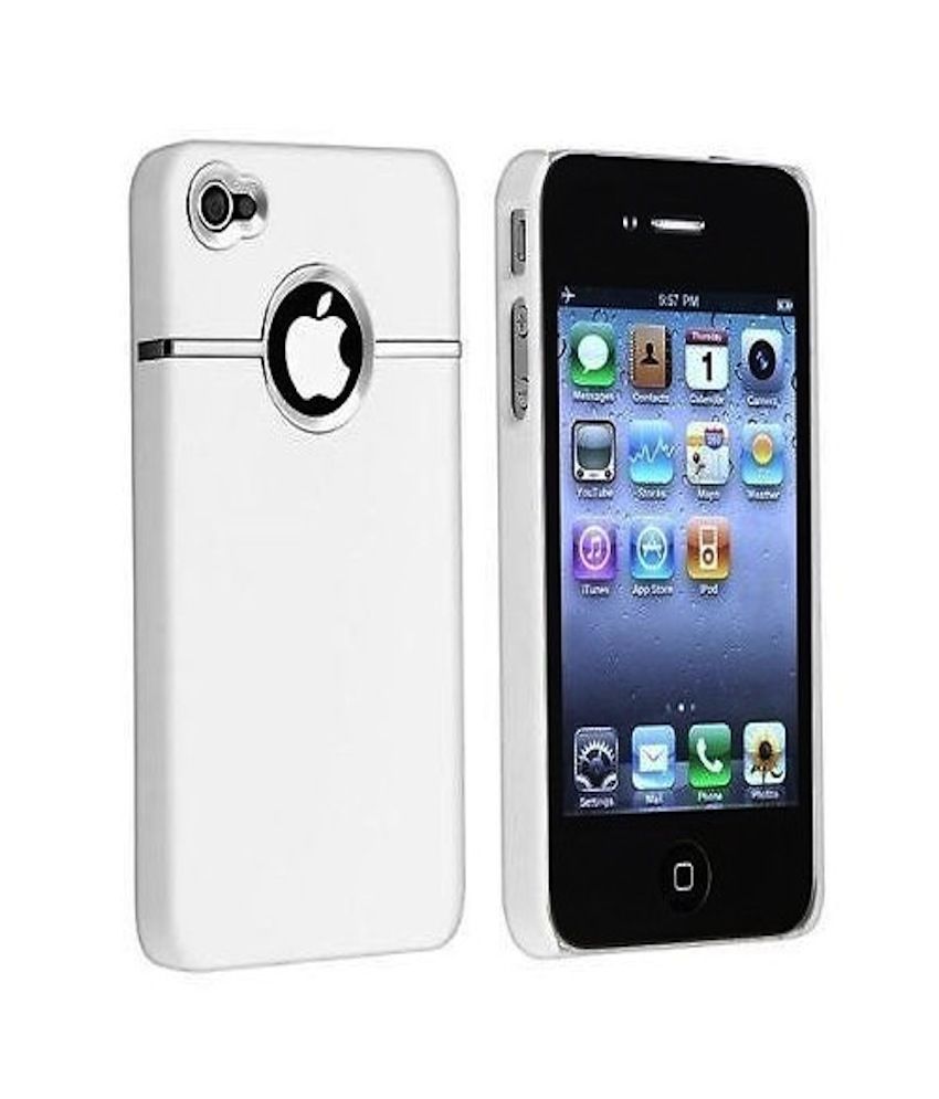 h iphone 4s rka deluxe w chrome rubberized snapon back cover for apple iphone 4 4s white plain h iphone 4s rka deluxe w chrome rubberized snapon back cover for apple iphone 4 4s white plain