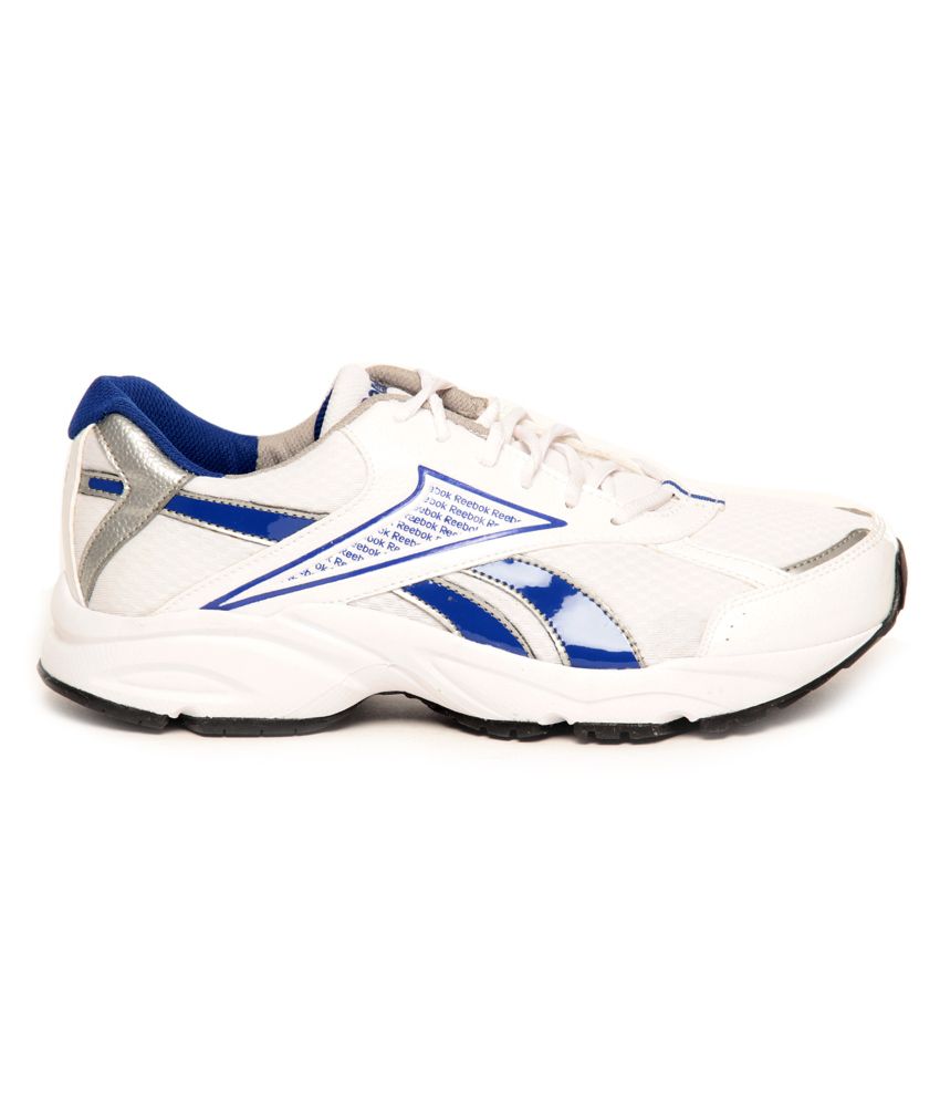 reebok linea white blue sports shoes