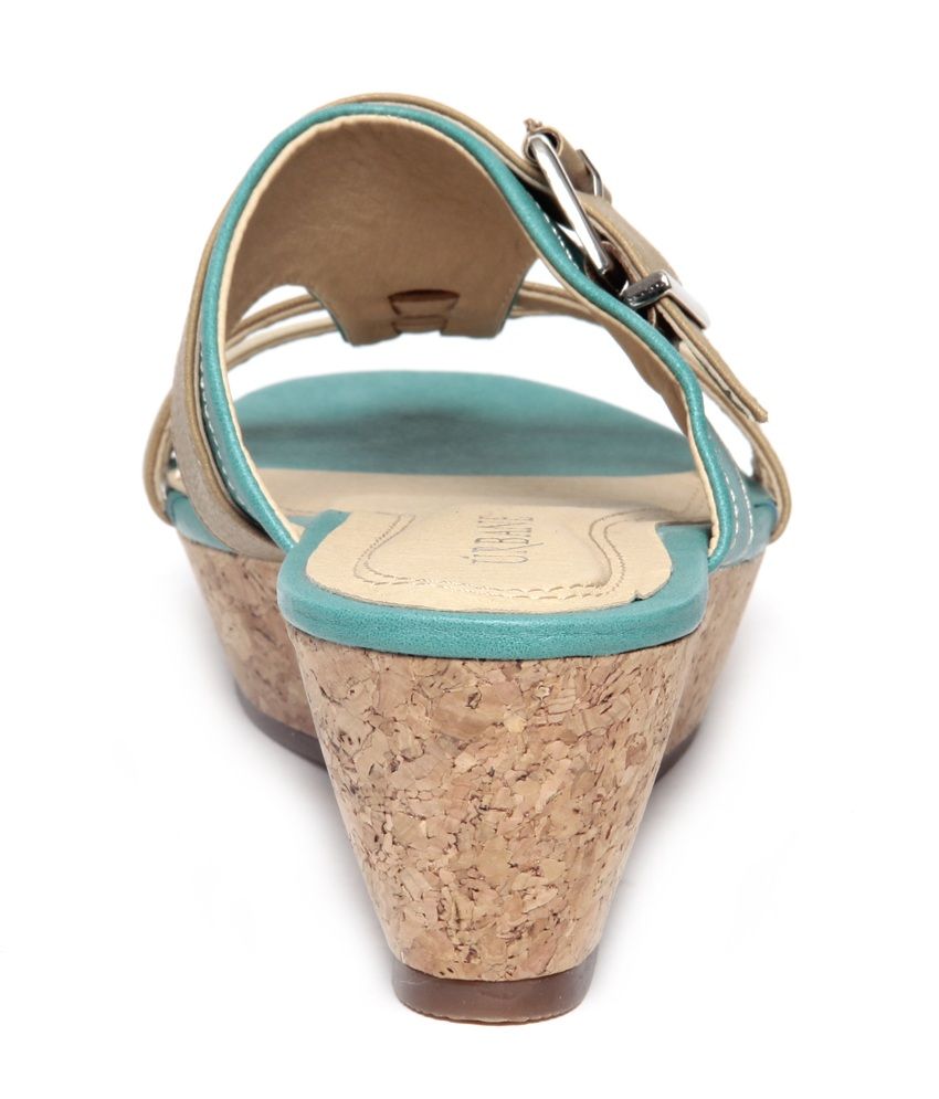 Urbane Stylish Green Slipon Wedge Heels Price in India Buy Urbane