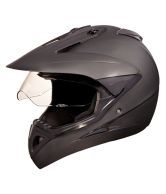 Studds - Full Face Helmet - Motocross Plain (Matte Black) [Large - 58 cms]