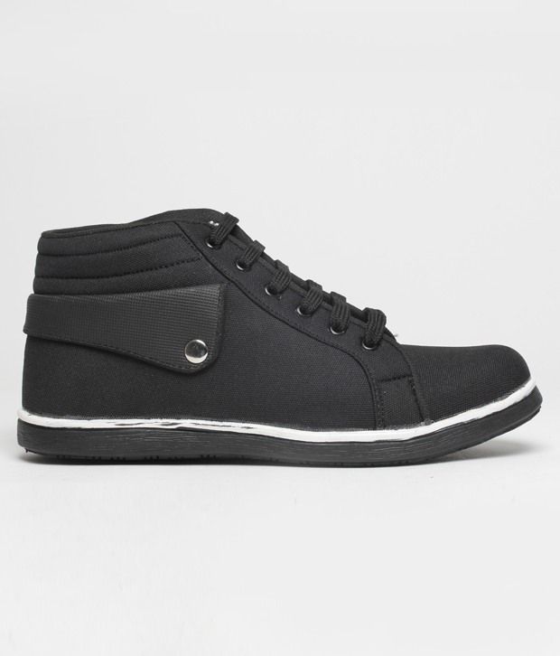 black ankle length shoes