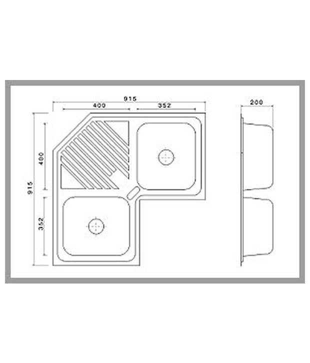 Buy Jayna Corner Sink Glossy Finish Online At Low Price In India Snapdeal