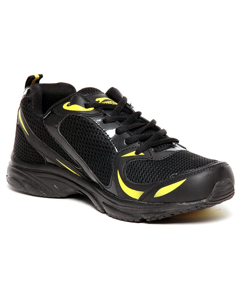 Slazenger Darrel Black & Yellow Running Shoes: Buy Online at Best Price ...