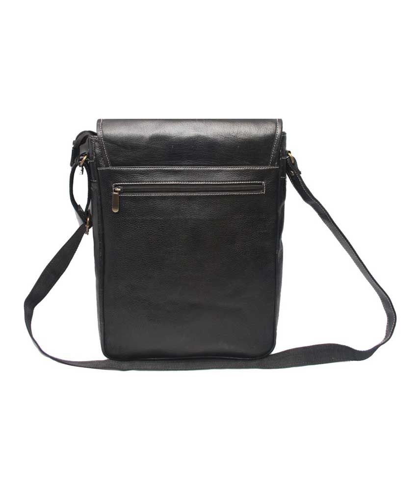C Comfort Adjustable Black Leather 13 inch Laptop Messenger Bags - Buy ...