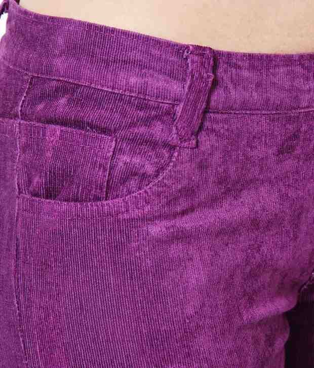 purple corduroy trousers