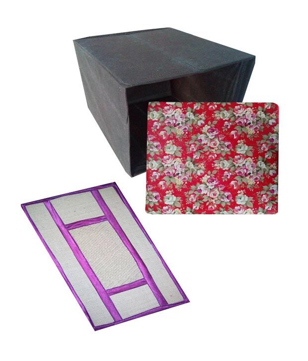 Homefab India Combo of Grey Jute Doormat & Foldable Storage Stool Buy