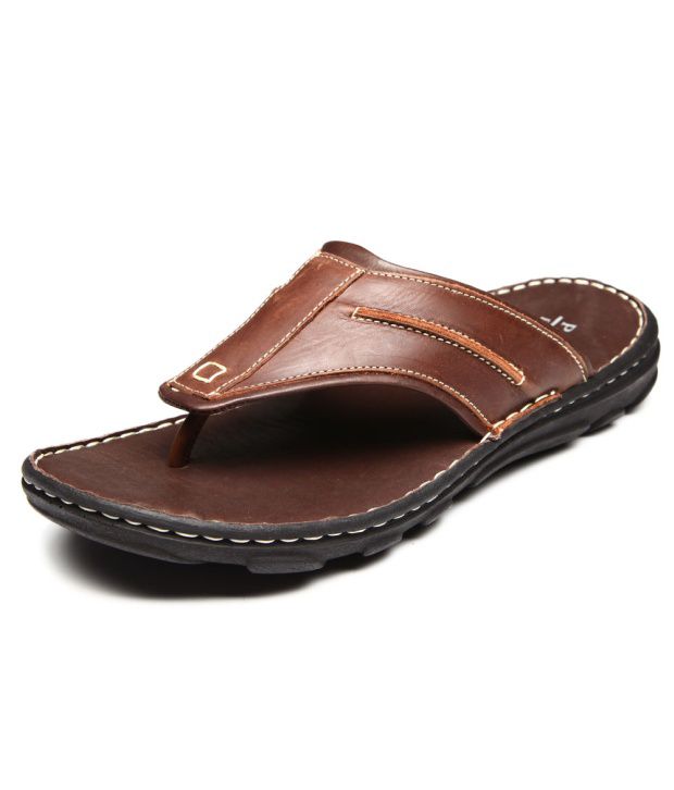 Buy Pavers England Brown Pure Leather Men - Casual Sandals for Men ...