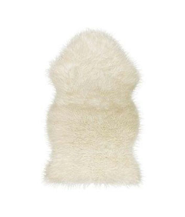Faux Fur Sheepskin Throw Rug Blanket Chair Cover White Plush Tejn IKEA