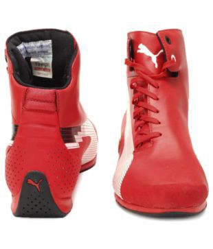 puma scuderia ferrari red ankle shoes 