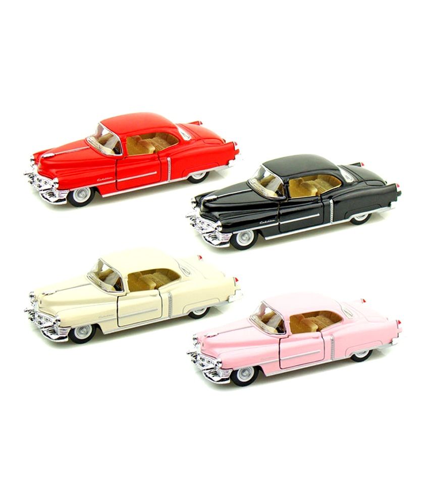 Kinsmart Diecast 143 Scale Set Of 4 1953 Cadillac Series 62 Coupe