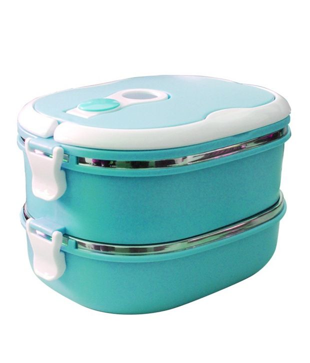 Everything Imported Dual Blue Lunch Box - 2000 ml: Buy Online at Best ...