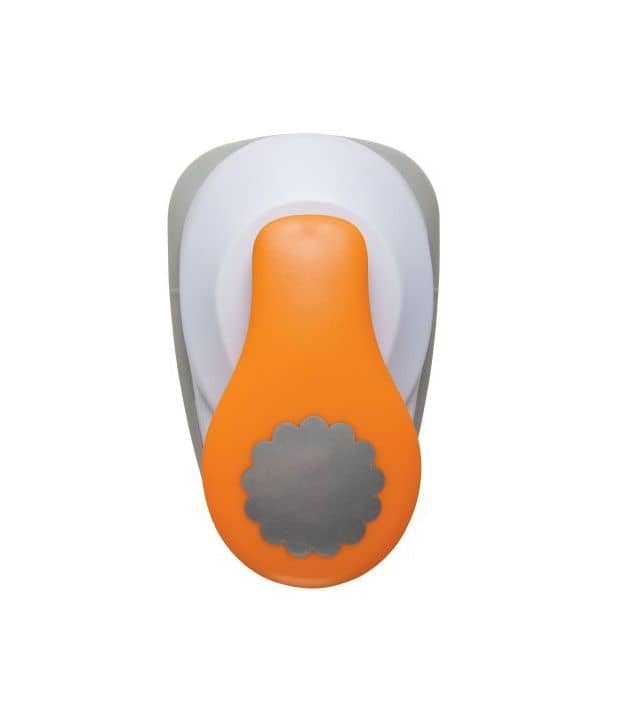 Fiskars Konfetti-Stanzset – 4 Hebelstanzer Für Sterne, Herzen, Kreise & Rechtecke (orange)