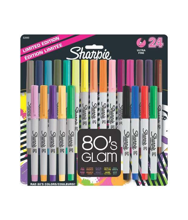 Sharpie Ultra-Fine-Point Markers, Permanent 24-Pack Colored Markers ...