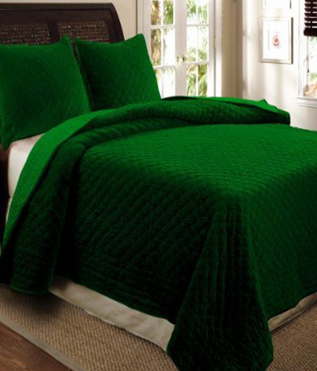 Greenland Home Cotton Velvet King Quilt Set Emerald Buy