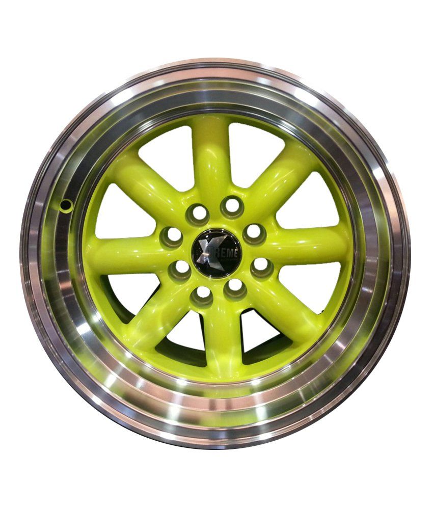Xtreme Wheels 991 Green 15 Inch Alloys [8 Holes] (Set of 4) Buy