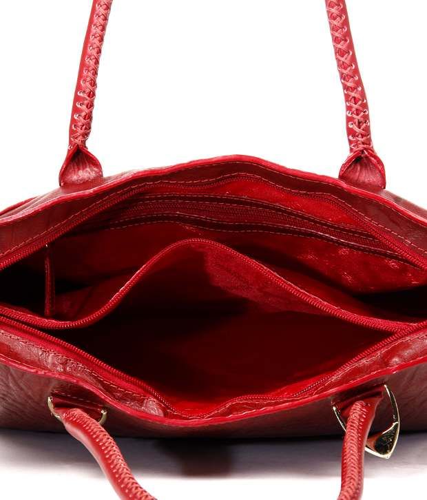 dark red shoulder bag