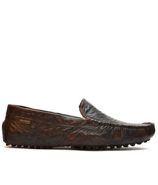 redtape brown loafers
