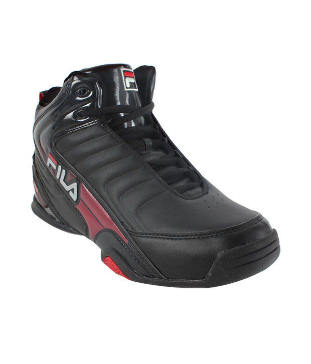 Fila Black High Ankle Basketball Shoes Price in India- Buy Fila Black ...